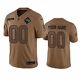 Men's New England Patriots Active Player Custom 2023 Brown Salute To Setvice Limited Football Stitched Jersey,baseball caps,new era cap wholesale,wholesale hats